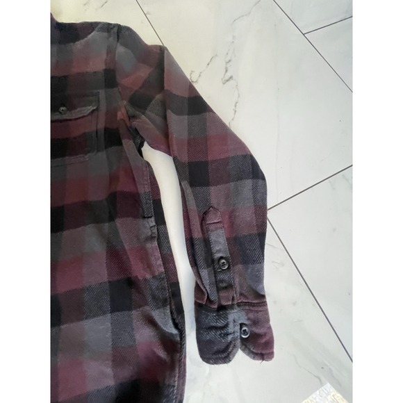 Orvis Classic Premium MENS Heavy Plaid Big Bear‎ Flannel Jacket Pockets MEDIUM - Picture 4 of 13